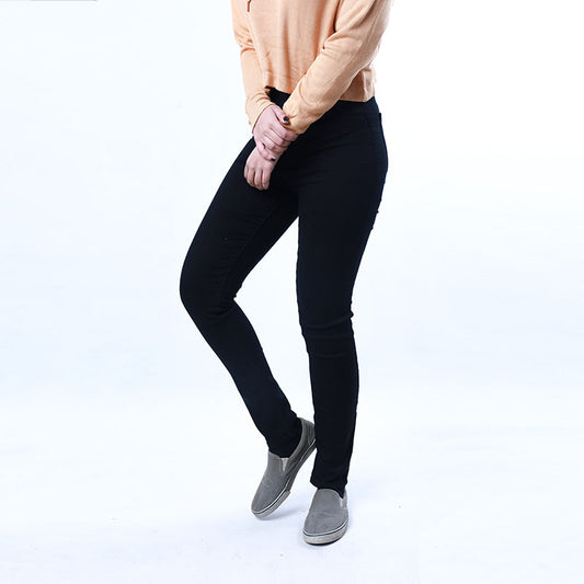 High Rise Jean Leggings (Black)