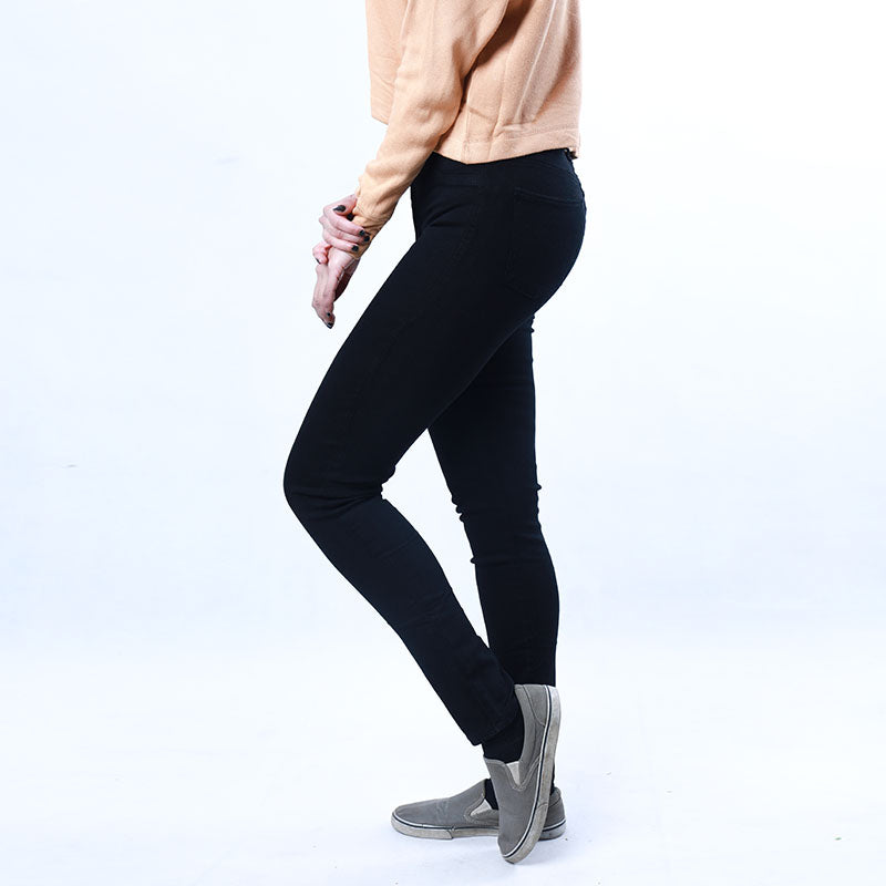 High Rise Jean Leggings (Black)