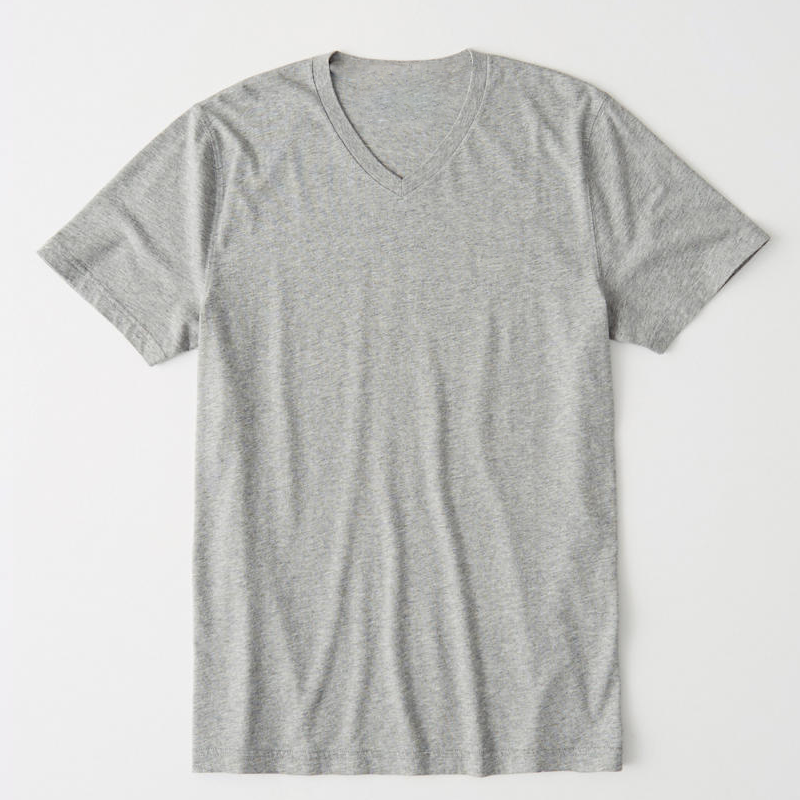 Short-Sleeve V Tee ( Light Grey)