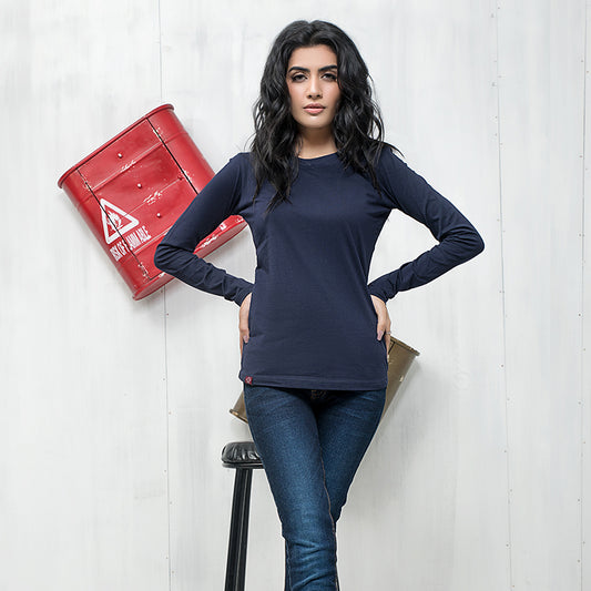 Long-Sleeve Tee (Navy Blue)