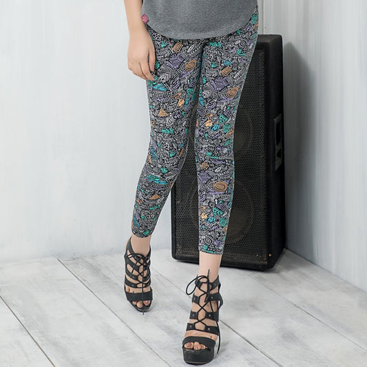 Skinny Textured Leggings (Grey)