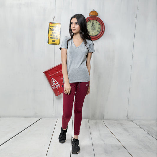 Short-Sleeve V Tee (Light Grey)